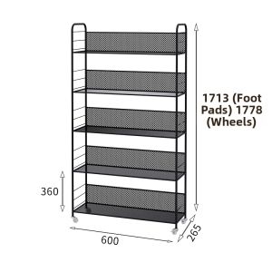 Movable Wheeled Bookshelf for Children Home Use