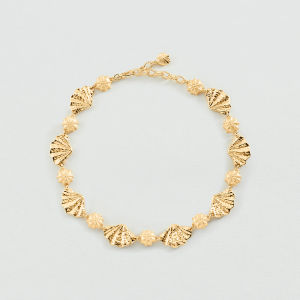 AGATHA | Vacation Style Luxury Gold-tone Shell Necklace