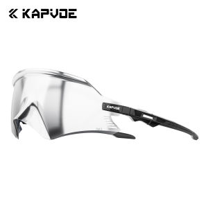 kapvoe | KAPVOE Outdoor Photochromic Cycling Sunglasses Men Road Driving Bike Glasses Sports Hiking Women Bicycle Cycling UV400 Goggles