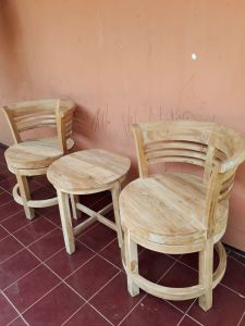 KURSI TERAS PUTAR 360 DRJT.KAYU JATI