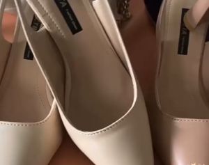 Lady pu pointed working heels Kasut perempuan