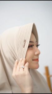 HIJAB DAILY PED BORDIR ONEBI BAHAN JERSEY SUPER GRADE A