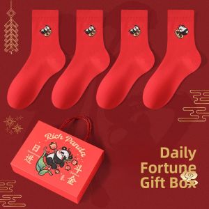 MiiOW | Lucky Year Red Socks for Couples Wedding Gift Box