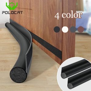 Polocat Self Adhesive Adjustable Sound Proof Strip House Acoustic Foam Door Draft Stopper Leather Weather Strip Door Bottom Seal Strip