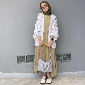 KIYOWO OUTER MOTIF KEKINIAN BLAZER WANITA MODEL TERBARU OUTER LENGAN BALON CARDIGAN CASUAL CARDY KATUN RAYON