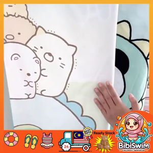 BIBISWIM Towel Kids Adult Bathrobe Towel Hooded Children Bath Towel Beach | Tuala Budak Mandi