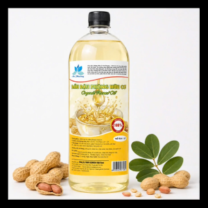 DẦU LẠC - DẦU ĐẬU PHỘNG Hữu cơ chai 1 Lít cho món ăn giòn hơn thơm hơn an toàn cho sức khỏe
