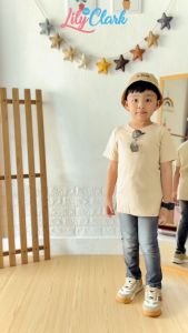 Lily And Clark Celana Jeans Anak Laki-Laki Basic Warna Abu JA01