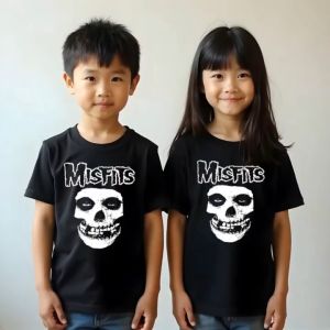 ( Kaos Anak ) Monstahopkids Kaos Anak Laki-Laki Perempuan Motif BAND MUSIK MISFITS Bahan 24s