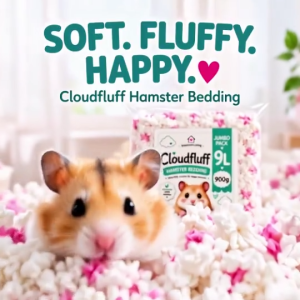 Hamster Bedding 9L 900g Cloudfluff Paper Bedding Low Dust High Absorption Soft Fluffy Odour Control