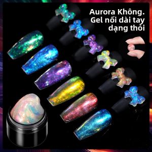 Sơn Gel Móng Tay Dạng Thỏi 3D Aurora Không Dính LILYCUTE 7ML Kiểu Pháp Bóng Mượt Với Keo Đá Trang Trí Cho Nail Art