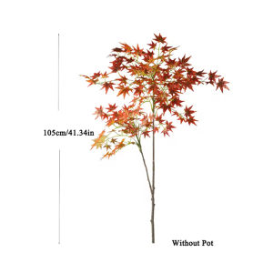 Kmitang | 70cm-140cm Large Artificial Maple Tree Fake Japanese Maple Plants Tall Faux Plastic Red Maple Tree Branch For Home Garden Decor