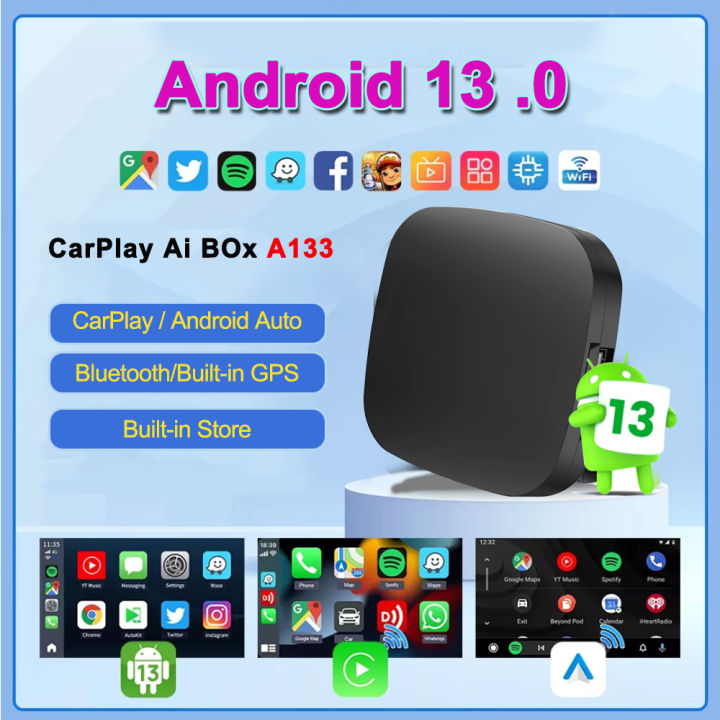 Car Ai Box Android 13 Wireless Android Auto & CarPlay Smart Tv Box