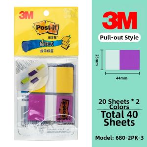 3M Fluorescent Stickers Index Tags Student Notes Colorful Adhesive Page Separators Notebook Markers Transparent Labels