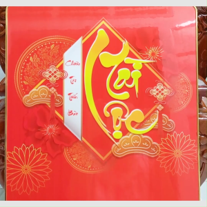 Lịch 2026 - Lịch tráng gương kích thước 34 x 60cm có Lốc 14.5x20.5cm - Tài Lộc Phú Quý