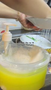 tempat sabun cair cuci piring bentuk bulat soap pump dispenser 2in1