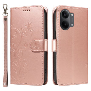 Leather Wallet Flip Case for Redmi Note Turbo 5 15 14R 15R 14C 15C 15A A4 A5 A7 K8 K90 Pro Max | Flower Embossed Design