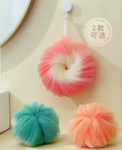 Bông tắm hình xoắn ốc lưới mền màu ngẫu nhiên
