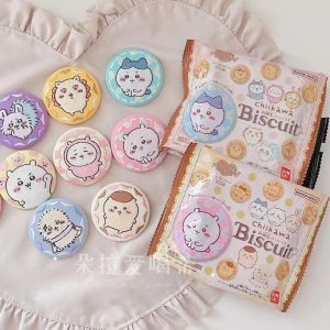 Limited Edition Chiikawa Embroidered Biscuit Badge Blind Bag Japanese Imported Heart Shaped Snack Biscuits Collectible Cookies