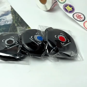 Thumbprint Fingerprint Ink Pad Stamp Pad Quick Drying Fingerprint Stamp Pad Finger Ink Stamp Pad Waterproof Mini Portable Identification Security Fingerprint Black Stamp Ink Pad