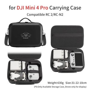 XFJI | For DJI Mini 4 Pro Carrying Case Hard EVA Storage Bag Drone Remote Control Box Protective Travel Handbag Waterproof Shoulder Bag