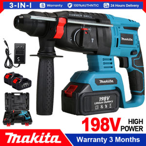 Electric Hammer Drill Heavy Duty Demolition Hammers Chipping Gun Cordless Impact Drill Full Set With Hammer Japan Made Brushless Wireless Electtic Drill Power Tools Hammer Drill For Concrete Wall Makita Cordless Hand Drill Rechargeable Original