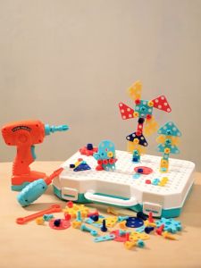 Variable Combination Model Building Blocks Toys Tool Toys Electric Drill Screws Educational Toy for Kids