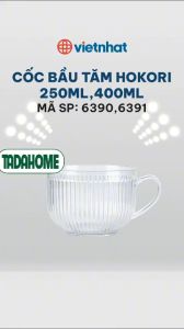 Ly Cốc Nhựa Bầu Tăm 250ML 400ML Chịu Nhiệt Tốt VIỆT NHẬT 6390/6391 - TADAHOME