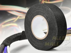 15 Meters Heat-resistant Flame Retardant Tape Adhesive Cloth Black Tape For Car Cable Protection Cable Cloth Tape