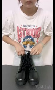 Womens British Style Retro Fashion Leather Boots Thick Bottom Flats Martin Boots Size 35-43