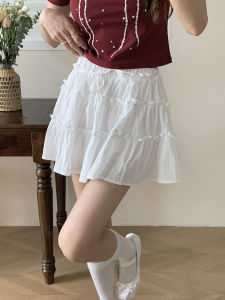 Váy Chữ a Cạp Cao Xếp Nếp Ngọt Ngào Cho Nữ Mùa Hè 2024 Váy Ngắn Màu Trơn Đen Trắng Phong Cách Hàn Quốc Váy Xếp Nếp