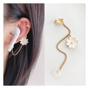 1PC Airpods Headset Anti-Lost Ear Clip for Apple Airpods Pro/Huawei Freebuds Pro/Xiaomi Air2 Se Universal Wireless Bluetooth Headset Anti Drop Ear Bone Clip without Ear Hole Anti Drop Ear Chain Earrings Rope