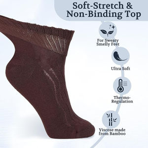 +MD Diabetic Socks for Men Women 4 PairsNon-Binding Top Extra Wide Ankle for Edema Circulator 9-11 10-13 13-15