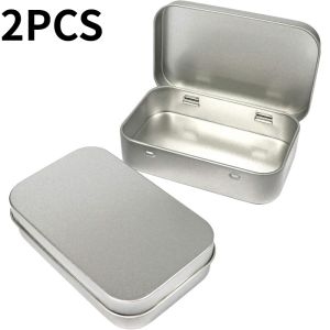 Hộp Thiếc Hình Chữ Nhật Mini Bằng Kim Loại Đa Năng Hộp Đựng Đồ Trang Điểm Kẹo Trang Sức Thuốc Đồ Linh Tinh Tiện Mang Theo