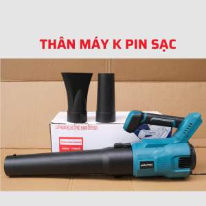 Máy thổi lá dùng pin Makitec 18-21V 6 Mức Chỉnh Tốc - Động cơ Không chổi than - Quạt 12 cánh mạnh mẽ chân pin phổ thông