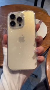 เคสโทรศัพท์มือถือซิลิโคน เคสใสกากเพชร สำหรับiPhone 16 16Pro 16Plus 16Promax 13 pro max 11 12 15 pro max 7 plus 14 Pro max 15 15pro 15plus 15promax เคสใสกันกระแทก เคสใส