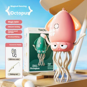 XMSJ | Electric Dancing Squid Octopus Baby Toy Rechargeable LED Light Up Musical Crawling Tummy Time Interactive Toddler Birthday Gift