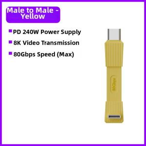 Bissox | Dual USB4 Full-Function Type-C Data Cable Short Flat Soft 1
