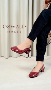 SEIS Oswald Sepatu Mules Heels Wanita | Slingback Hak 3 cm