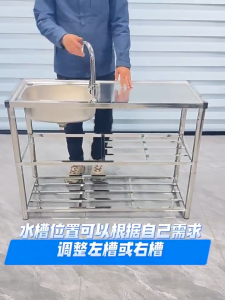 「Premium Quality」Kitchen Sink SUS304 Stainless Steel Kitchen Sink Double Bowl Sink with Faucet and Storage Rack Heavy Duty Washing Basin Rust Resistant Anti Rust Sink for Home Kitchen Outdoor Use