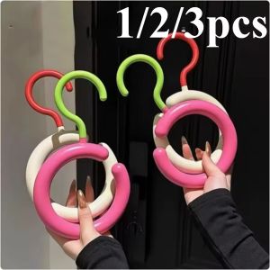 3Pcs Colorful Rotating Clothes Hanger Towel Hat Tie Storage Holder Scarf Display Stand for Closet Bedroom Saving Space
