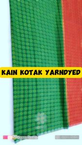 Kain Katun Yarndyed Motif Kotak 957 Merah/Hijau/Biru