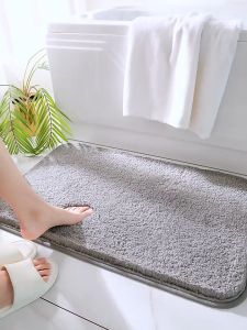 【ship in 24h】Super absorbent and non-slip bathroom mats thick bathroom carpets machine washable durable toilet mats decorative door mats