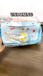 Hộp Đựng Bút Chì Túi Đựng Bút Hai Lớp Sức Chứa Lớn Chống Thấm Nước In Hoạt Hình Dễ Thương