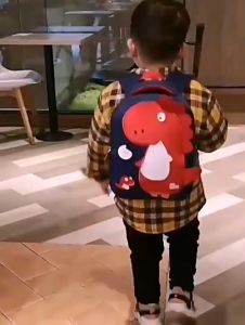 HamshMoc School Bag for Kids Cute Cartoon Dinosaur Children Backpack Kindergarten Schoolbag Breathable Soft Kid Boys Girls School Bags Adjustable Large Capacity For Travelling Camping