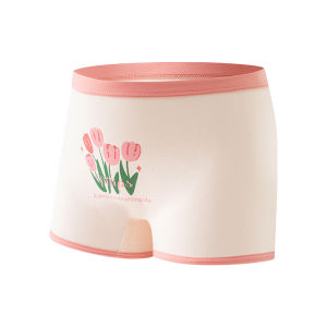 Miiow | Girls Cotton Underwear Antibacterial Comfortable Flat Angle Pants Baby Girls Developmental Period Children Little Girls Briefs