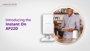 HP / HPE AP22D Router / Access Point w/2.5G Wan & 3-port Lan Aruba Instant On Bundled 48V Adapter In-Wall Mount or Desktop Smart Mesh Fre Cloud - 2 Year HP SG Warranty