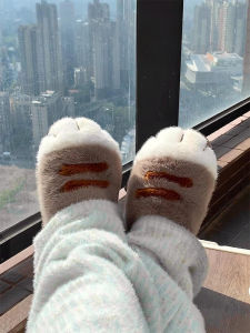 Dép Bông Hình Móng Vuốt Mèo Dễ Thương 2025 Dép Bông Đế Dày Cho Cặp Đôi Đi Ngoài Trời Dép Bông Dùng Trong Nhà Cho Mọi Lứa Tuổi