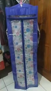 Rak Cover Pelindung Baju Gantung Gamis Panjang Tertutup Resleting