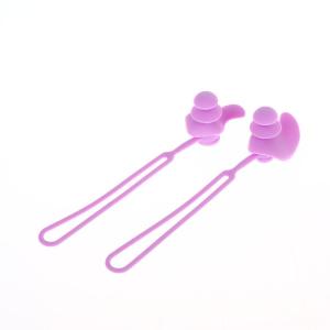 Hot 1Pair Swimming Earplugs With Lanyard To Prevent Loss Silicone Earplugs For Water Resistance Suitable For Diving And Swimming